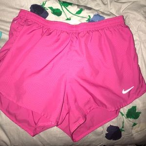 Pink Nike Shorts (M) with back zipper